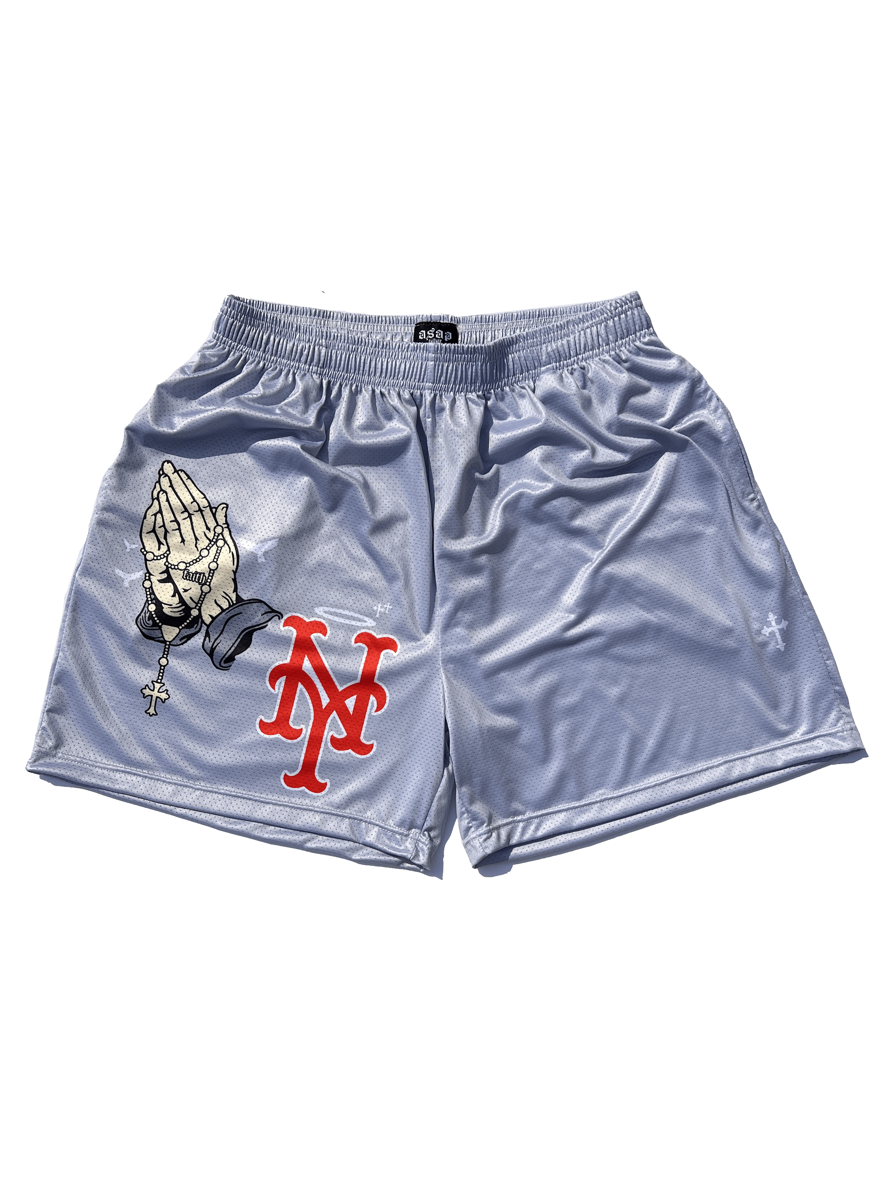 GREY MET$ SHORTS - asap culture